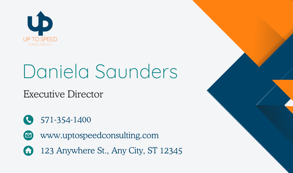 Up To Speed Corporate Business Card